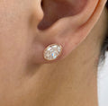 Oval Cut Bezel Set Studs