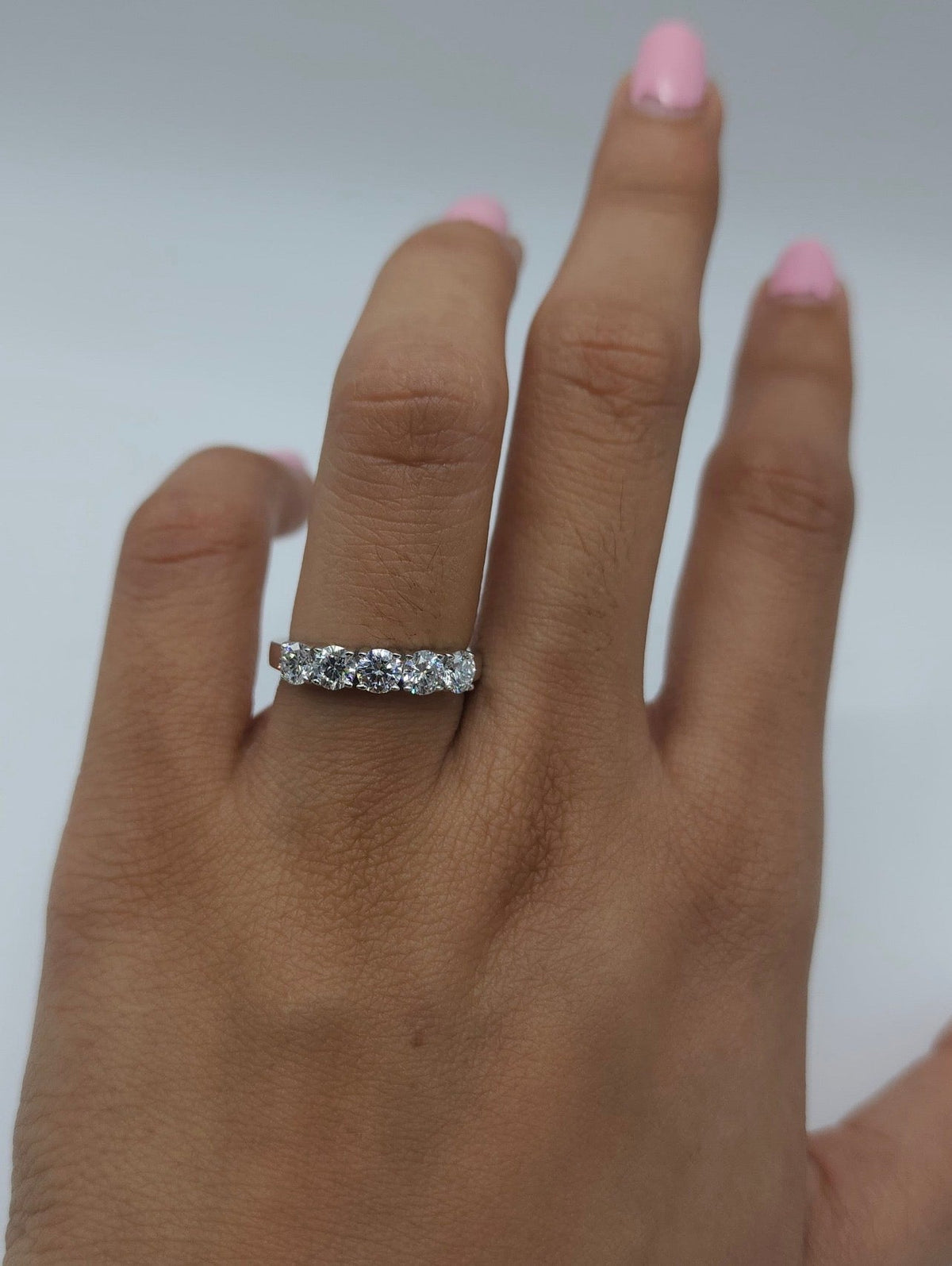 1ct Round 5-Stone Eternity Band