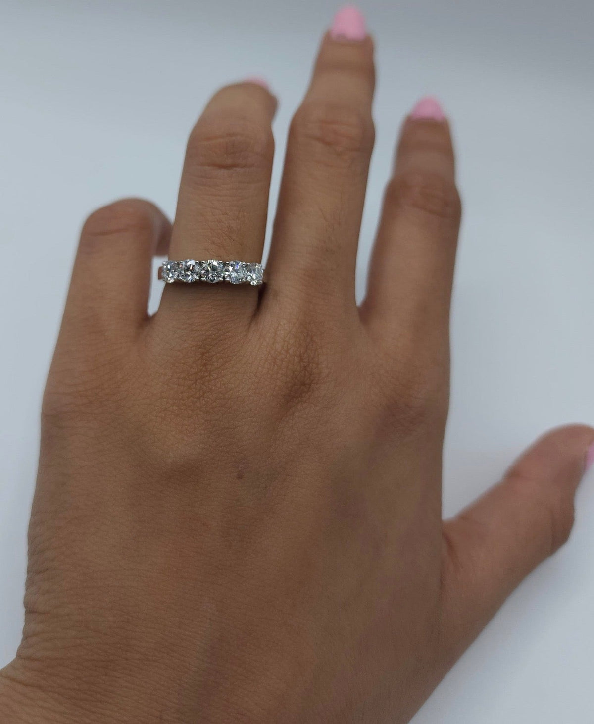 1ct Round 5-Stone Eternity Band