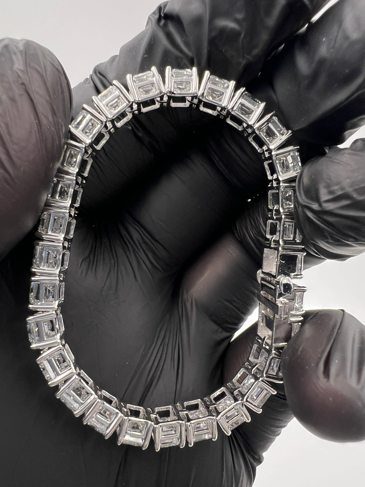 30ct Emerald Cut Diamond Tennis Bracelet