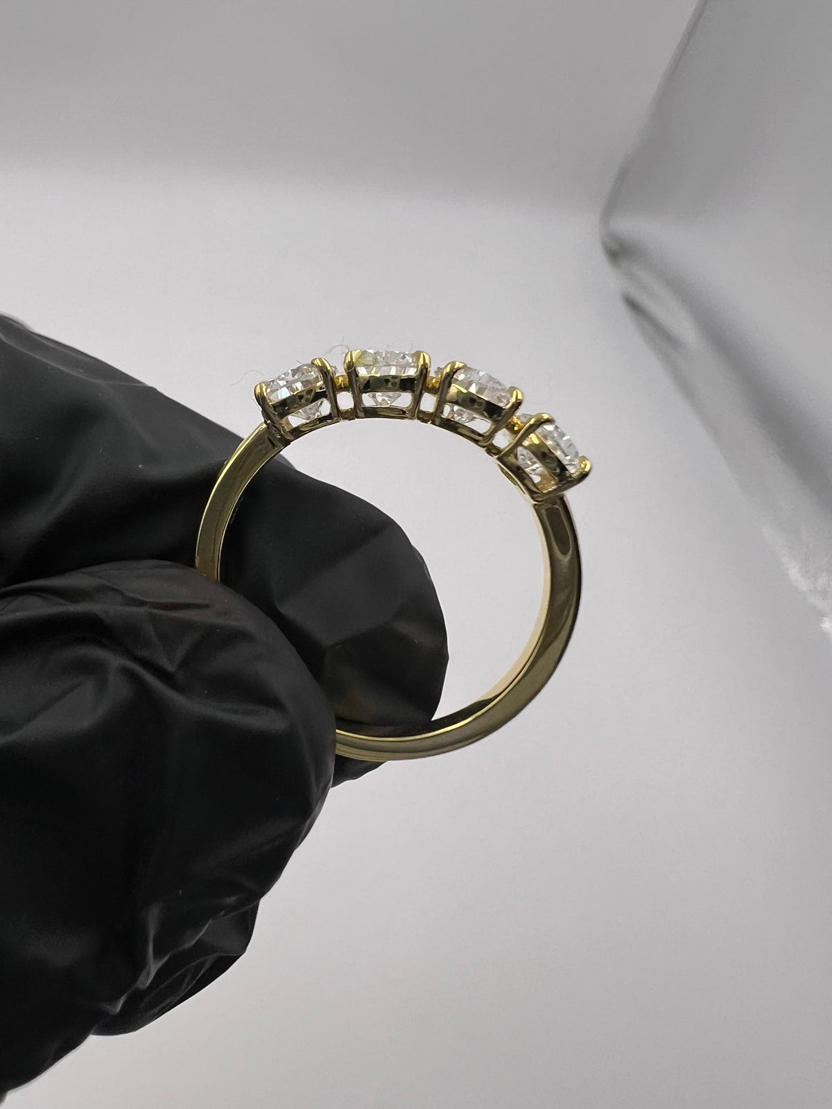 2.25ct Pear 4-Stone Wedding Band