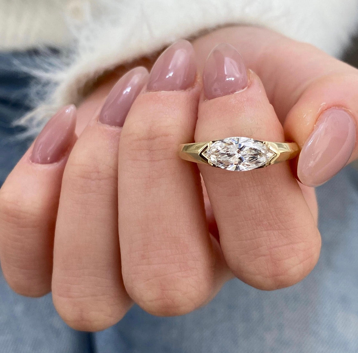 1ct Marquise Cut Solitaire Ring
