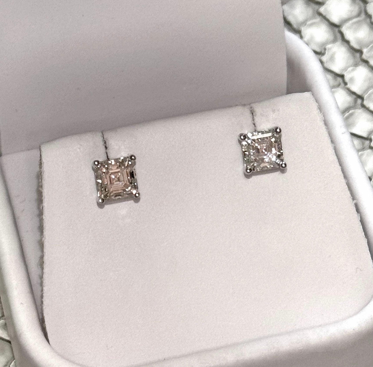 2ct Asscher Cut Stud Earrings