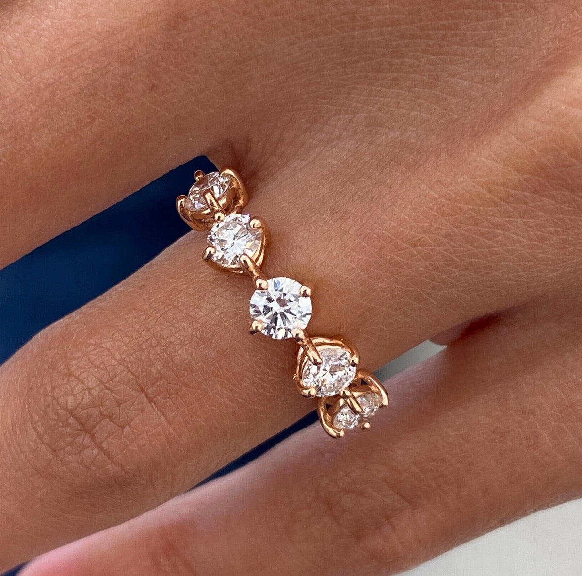 1.25ct Round Cut Diamond Wedding Band