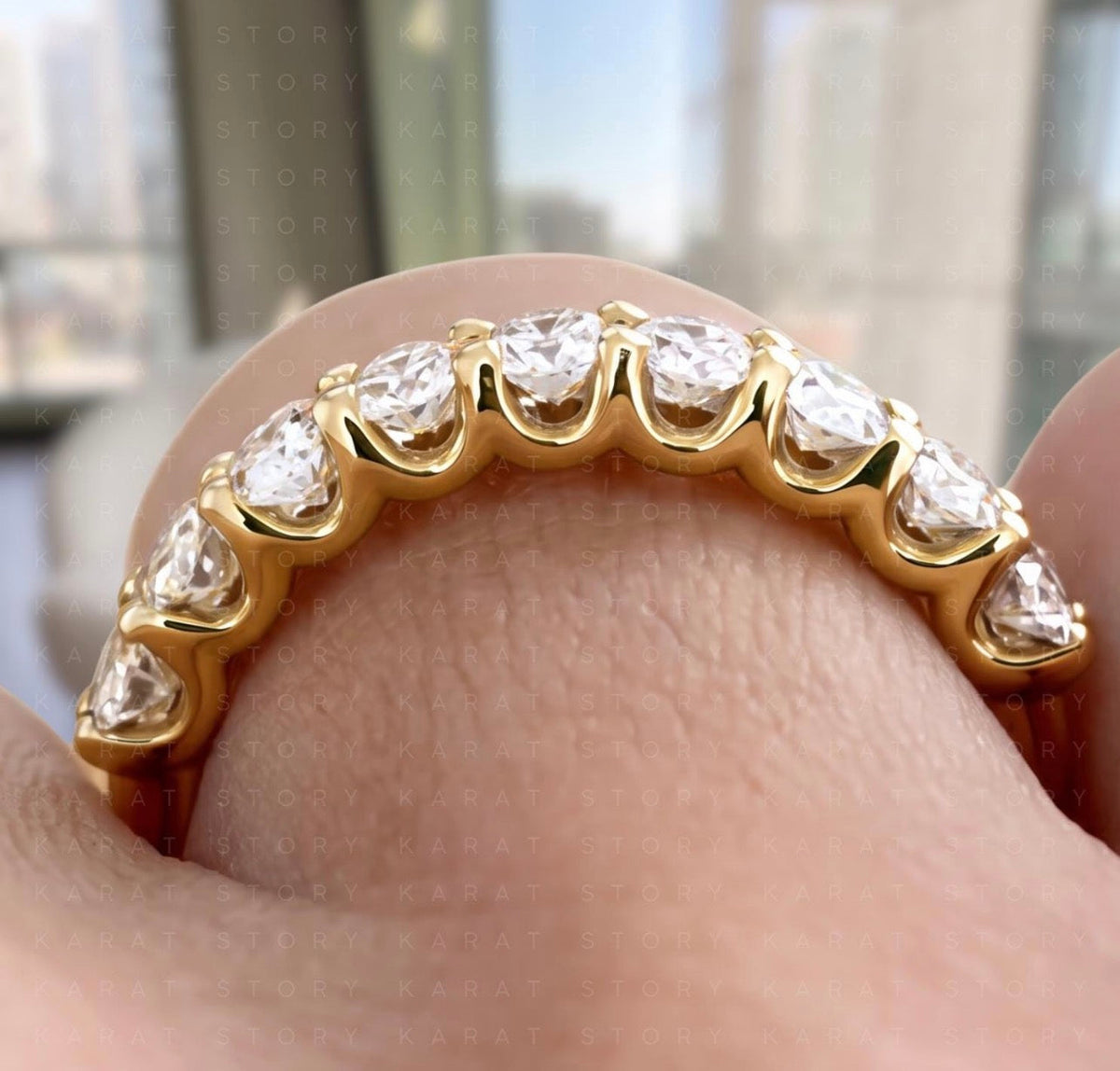 1.35ct Oval Half Eternity Band