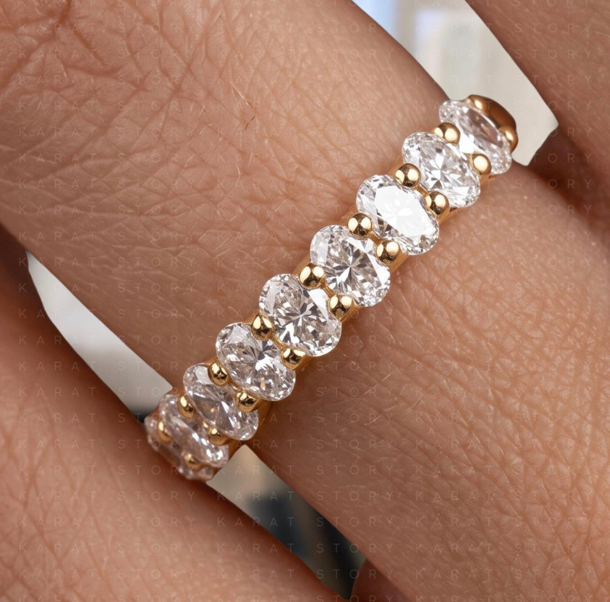 1.35ct Oval Half Eternity Band