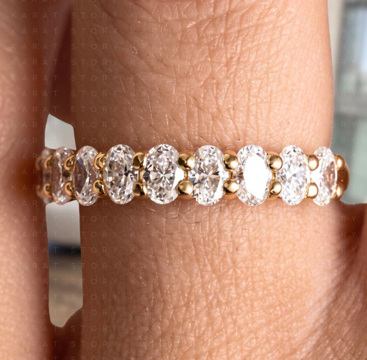 1.35ct Oval Half Eternity Band