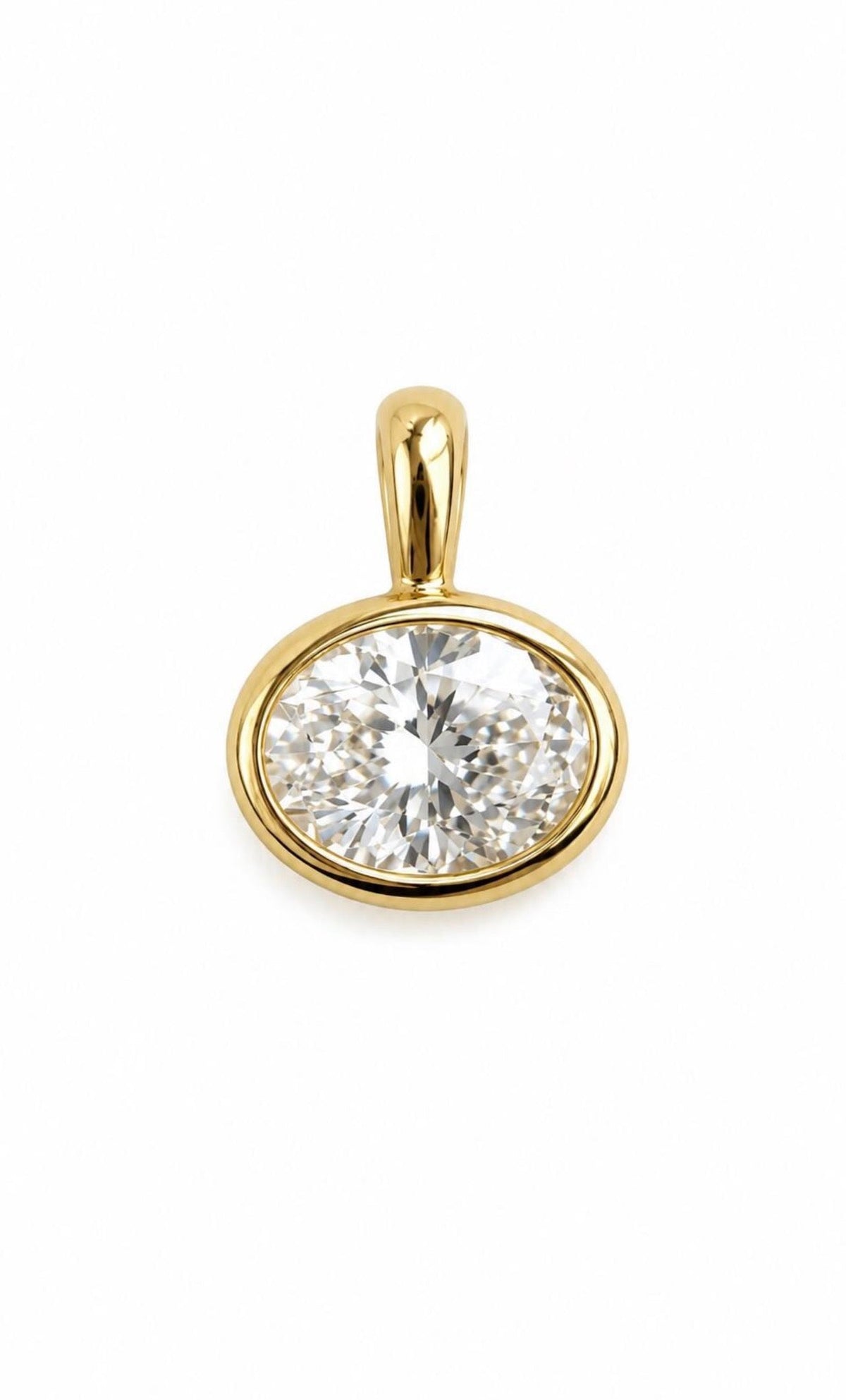 Oval Bezel Set Pendant