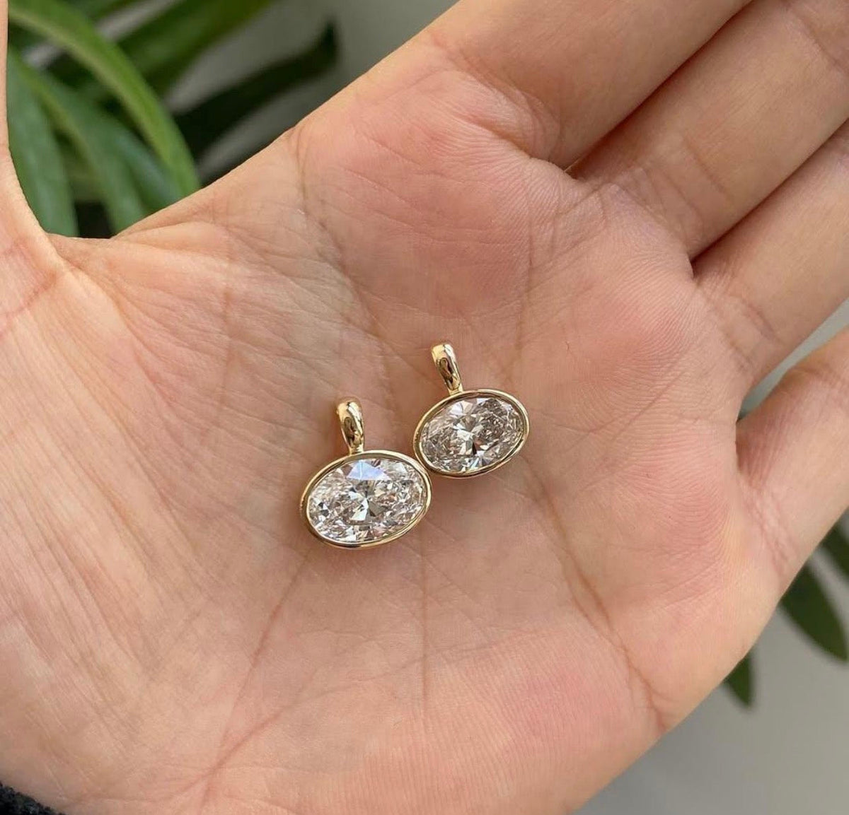 Oval Bezel Set Pendant