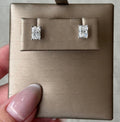 Radiant Cut Prong Set Studs