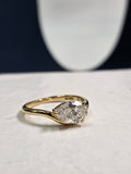 PEAR CUT PINKY FINGER RING