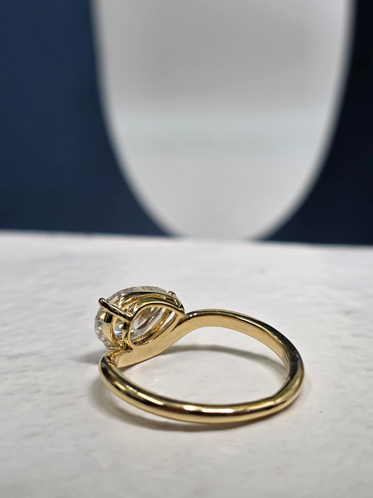 PEAR CUT PINKY FINGER RING