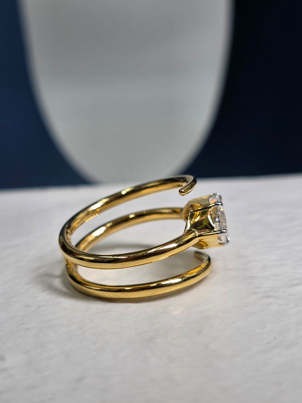 MARQUISE CUT SWIRL RING