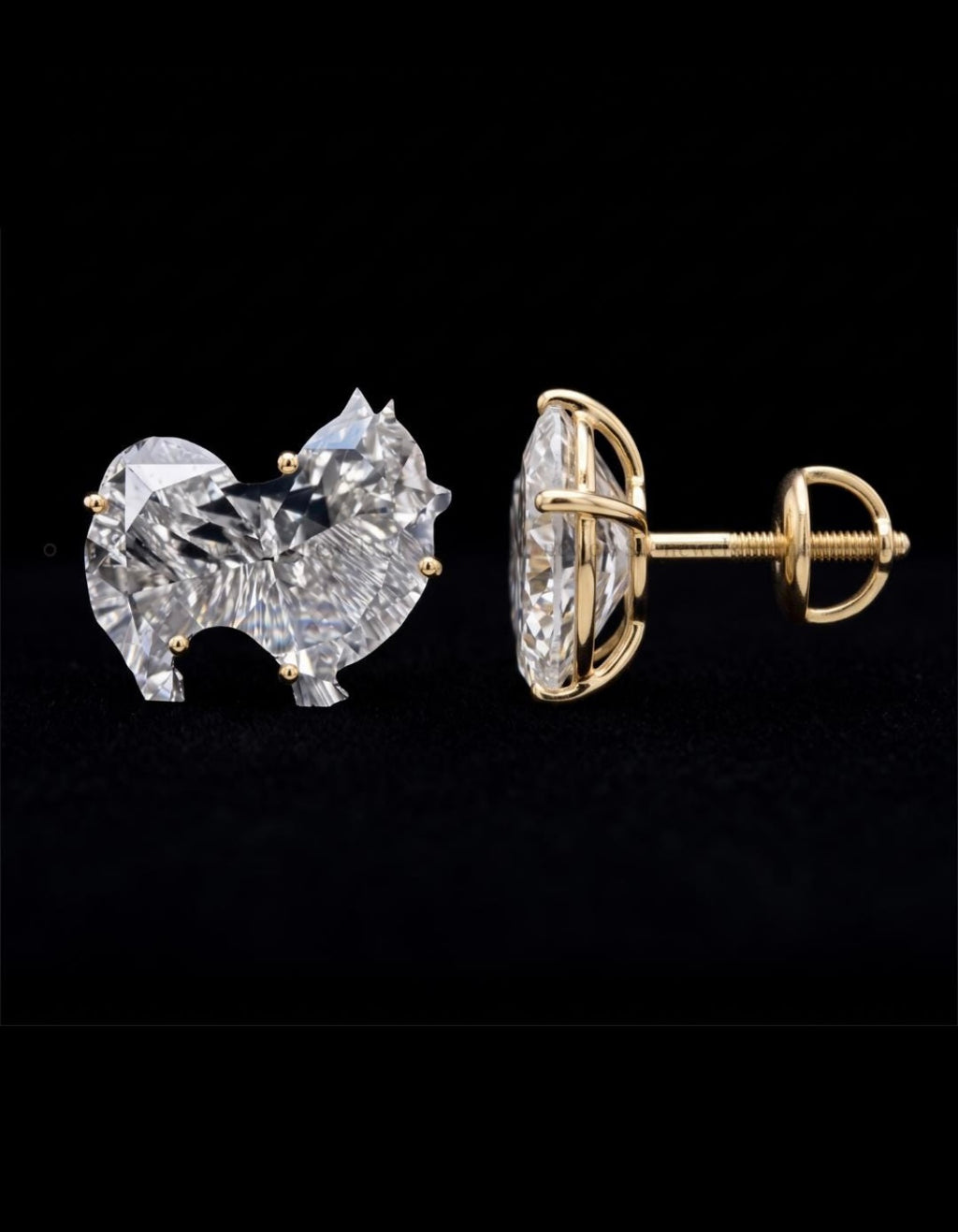 1.00CT Pomeranian diamond STUD