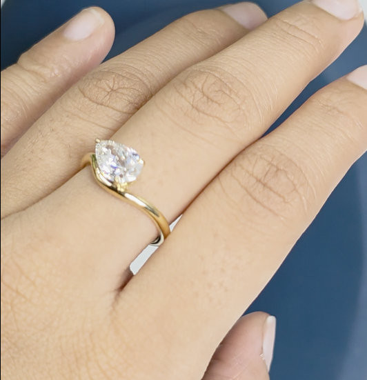 Diamond Ring -Pear
