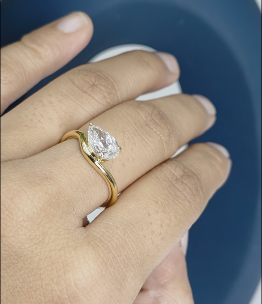 Diamond Ring -Pear