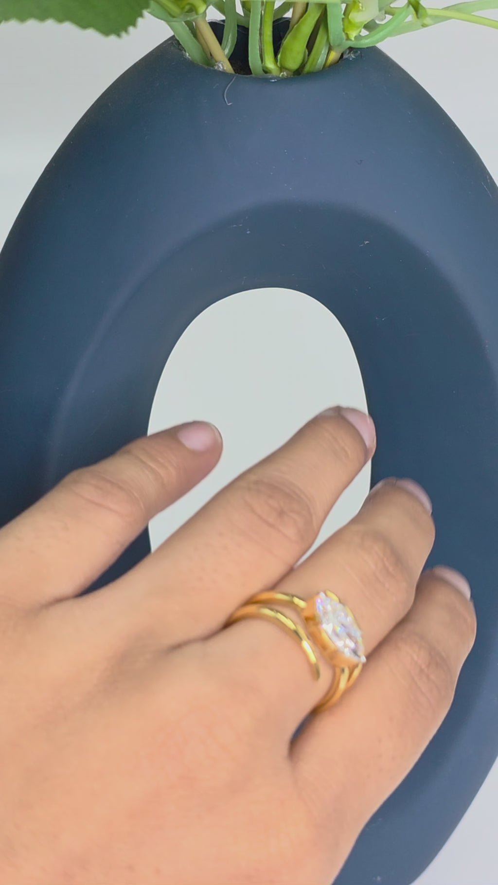 MARQUISE CUT SWIRL RING